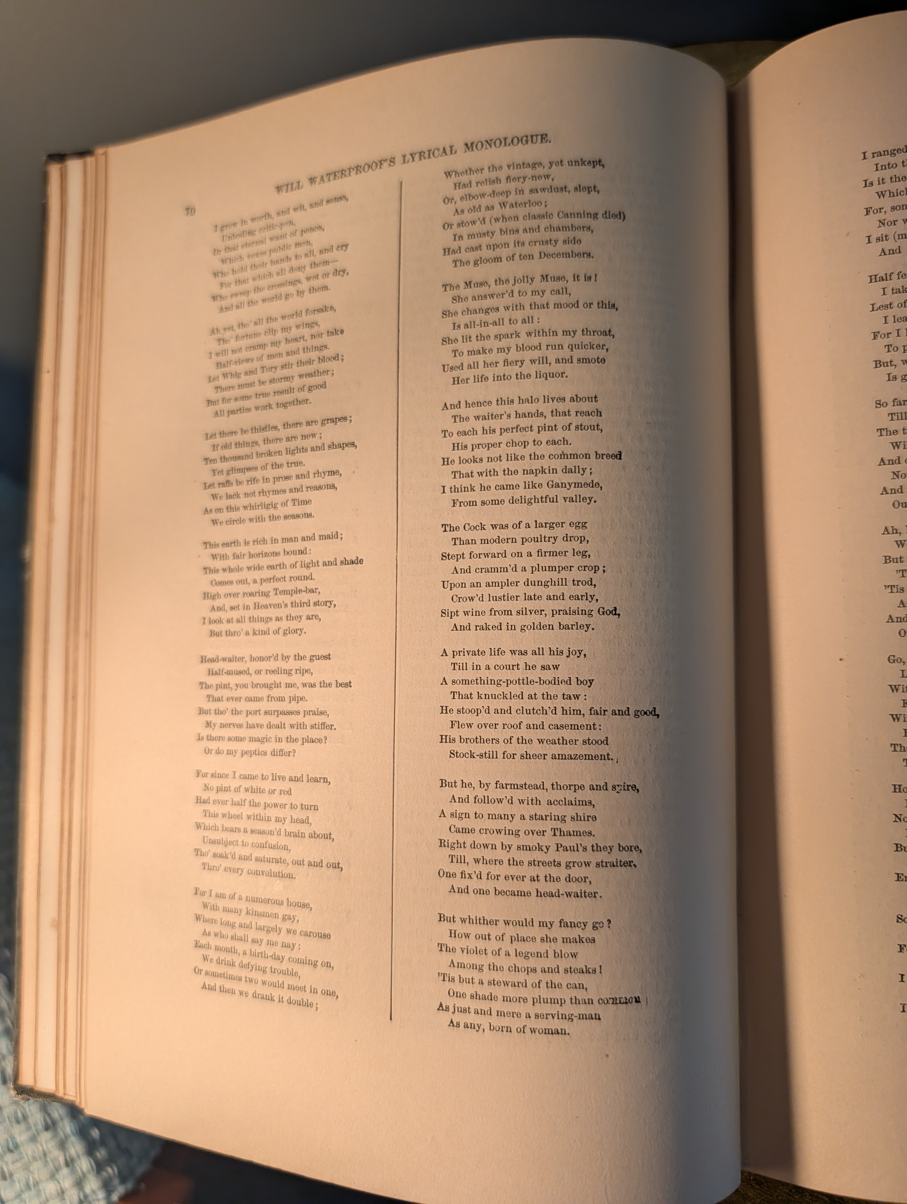 Will Waterproof's Lyrical Monologue, poetry page
