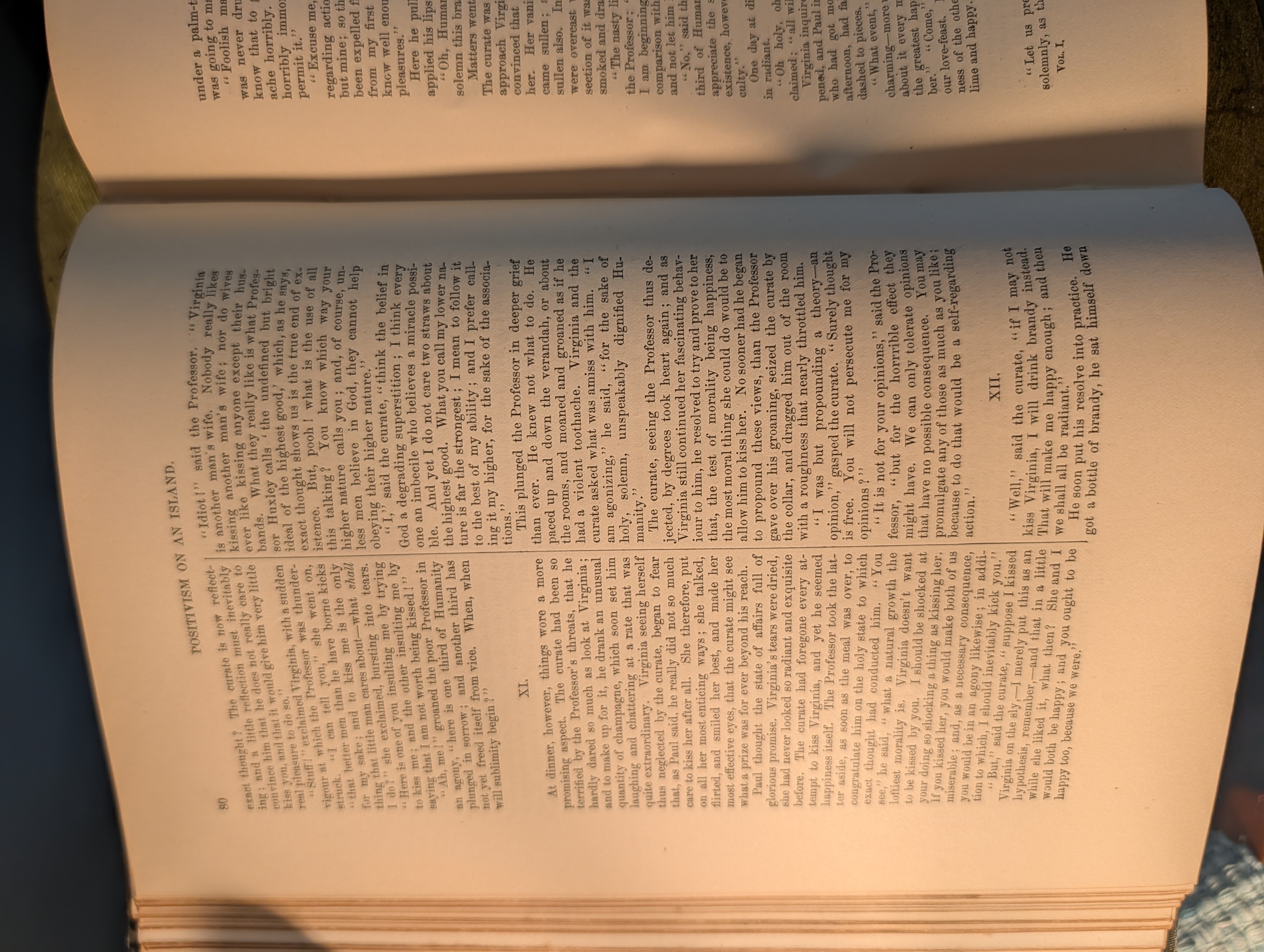 Content page from 'Positivism on an Island' story
