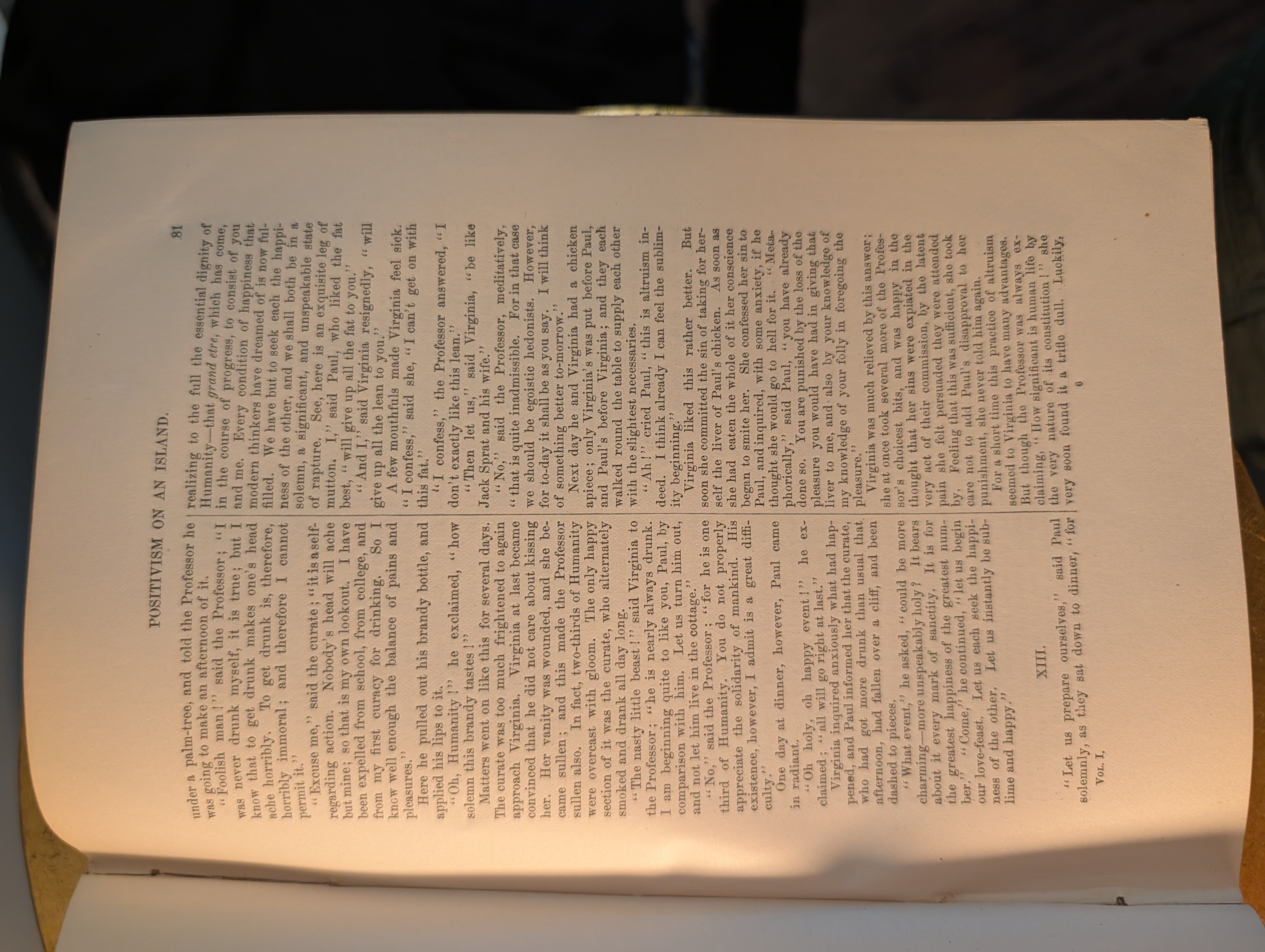 Page 81, 'Positivism on an Island,' section XIII