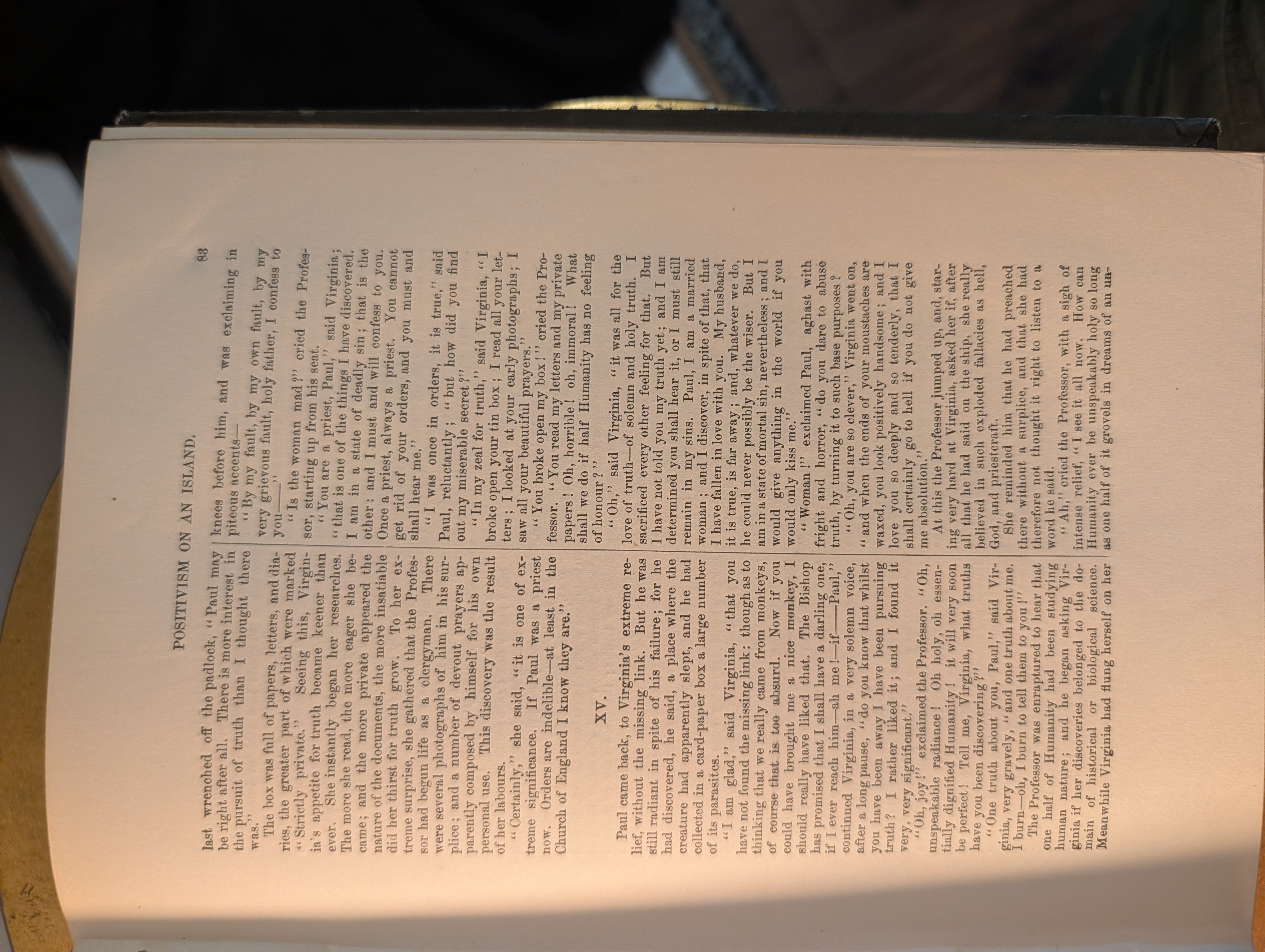 Positivism on an Island, chapter XV prose text