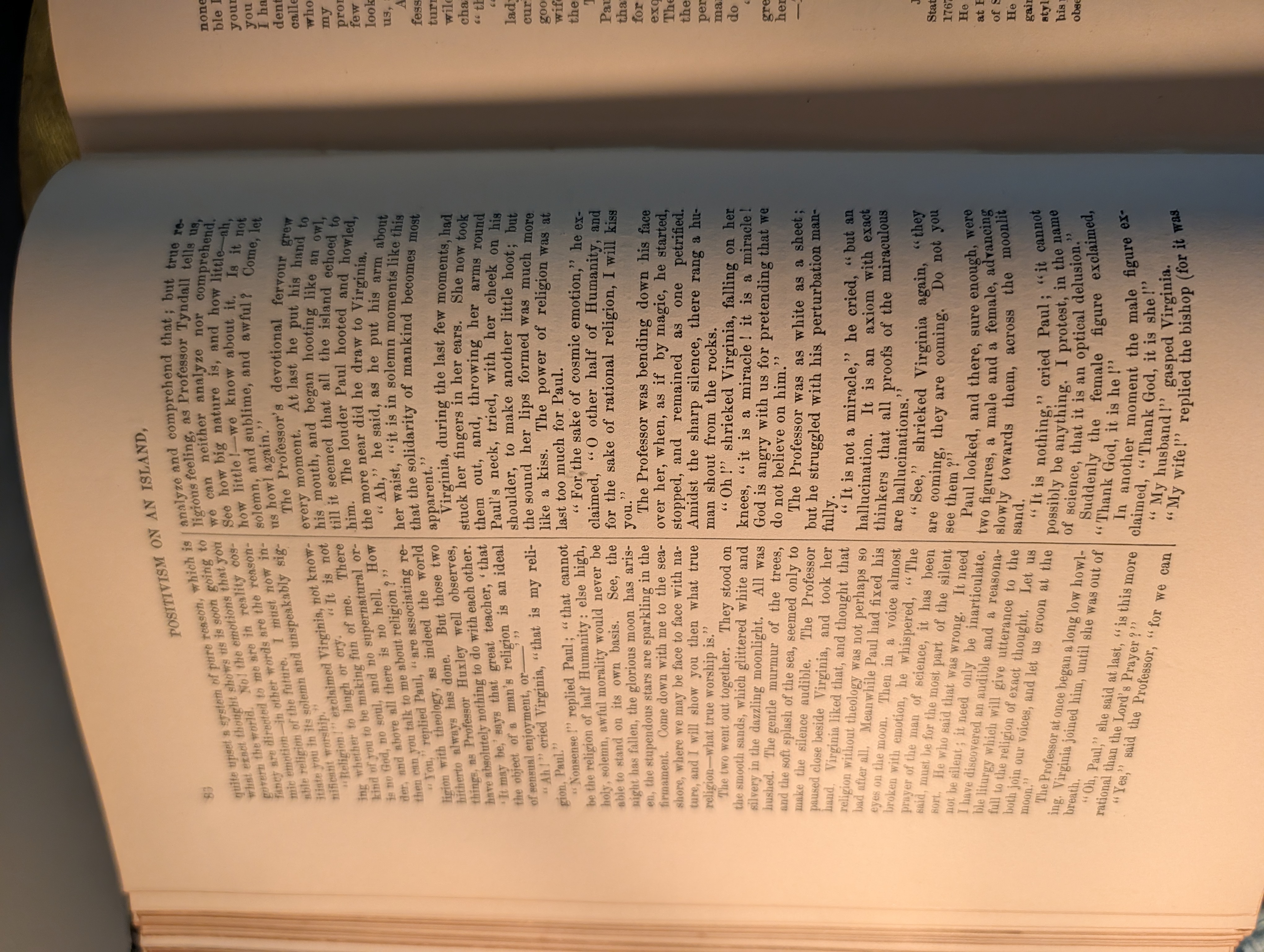 Content page from 'Positivism on an Island' story