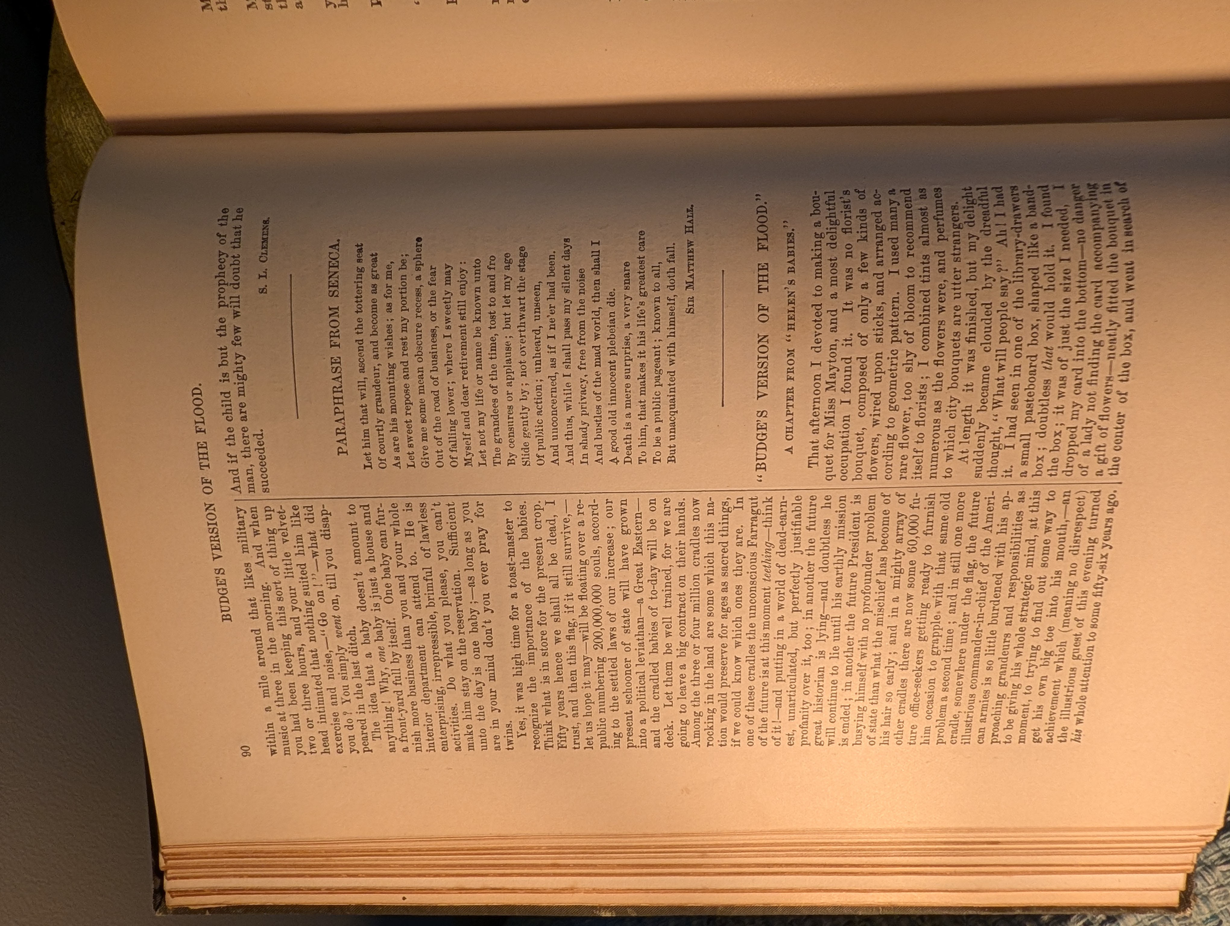 Page 90 with Paraphrase from Seneca and Budge's Version of the Flood