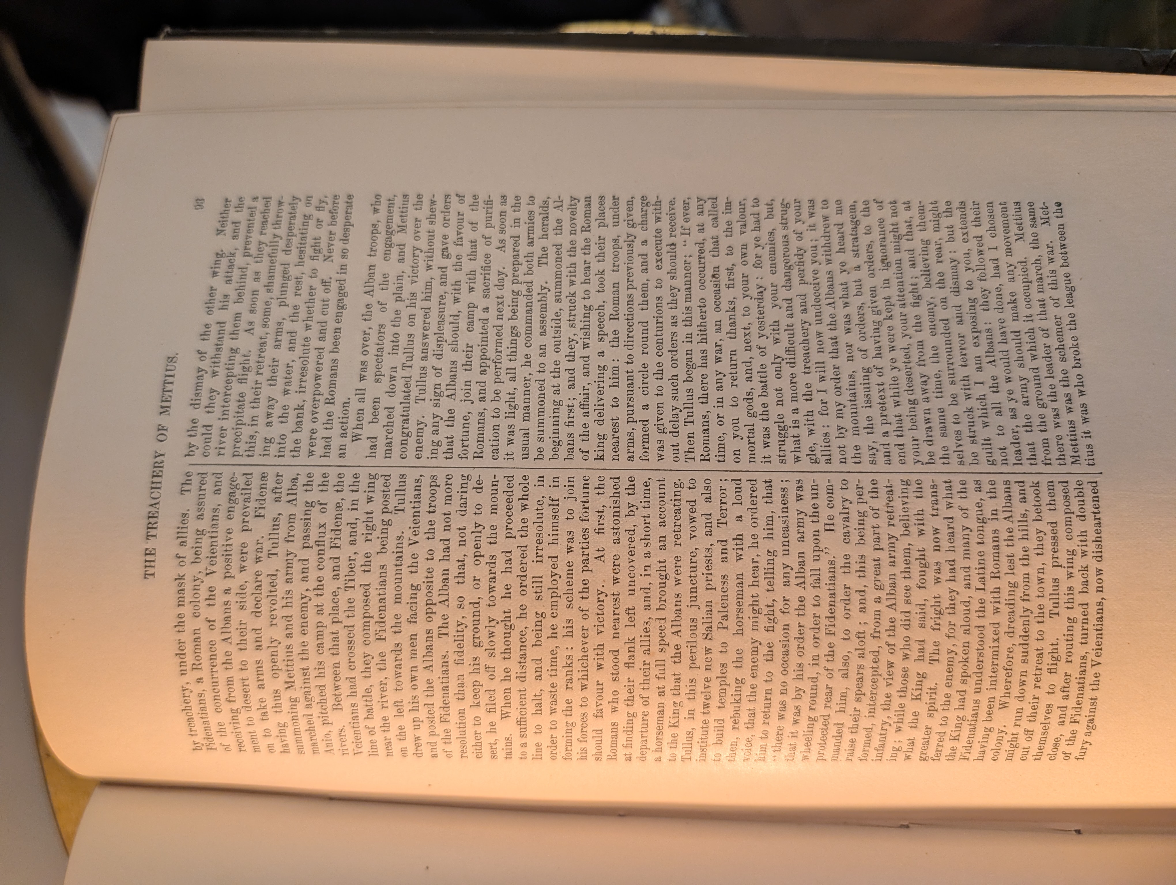 Text page: The Treachery of Mettius